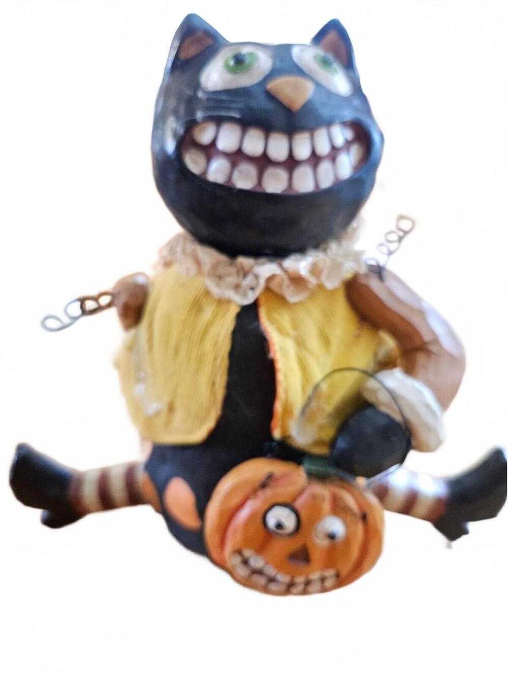 Vintage Halloween folk-art figurine